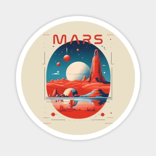 Retro Design Mars Magnet